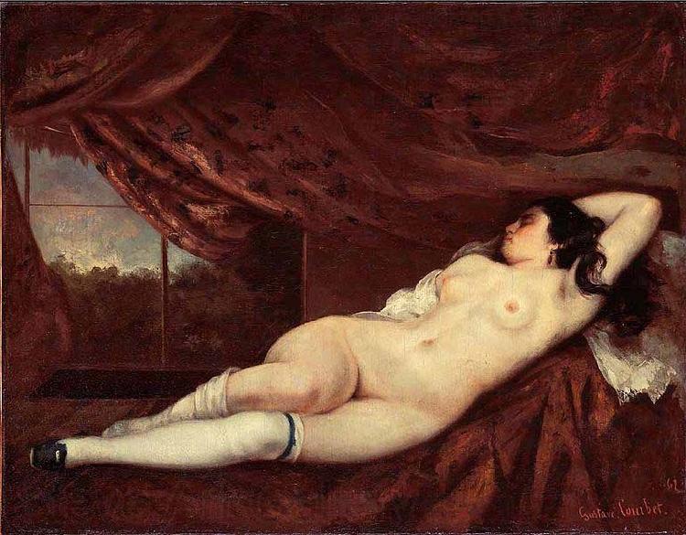 Gustave Courbet Femme nue couchee